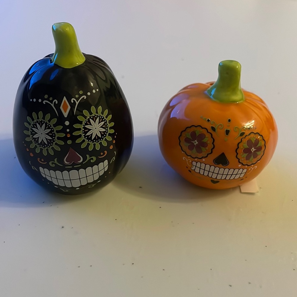 Day of the Dead Jack-o-lantern Mini Salt & Pepper Shakers